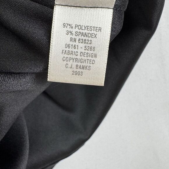 Vtg CJ Banks Dress Womens 18W Plus Black Midi Winter Nature Scene Modest Jumper - Picture 14 of 16